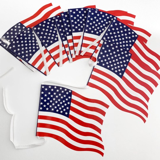 US Flag Bunting ~ Old Glory Paper Flag Garland
